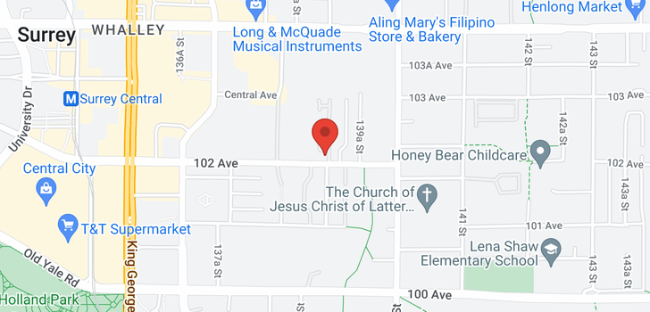 map of 122 13895 102 AVENUE